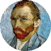 Self-portrait by Van Gogh used as the logo